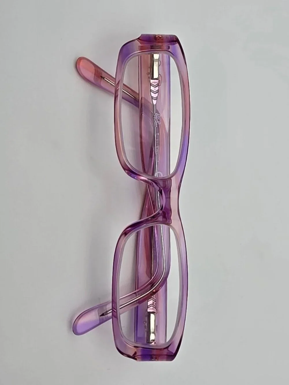 Ray-Ban Jr. RB1512 3530 Purple Pink Crystal Stripe Kids Eyeglasses Frame 46mm